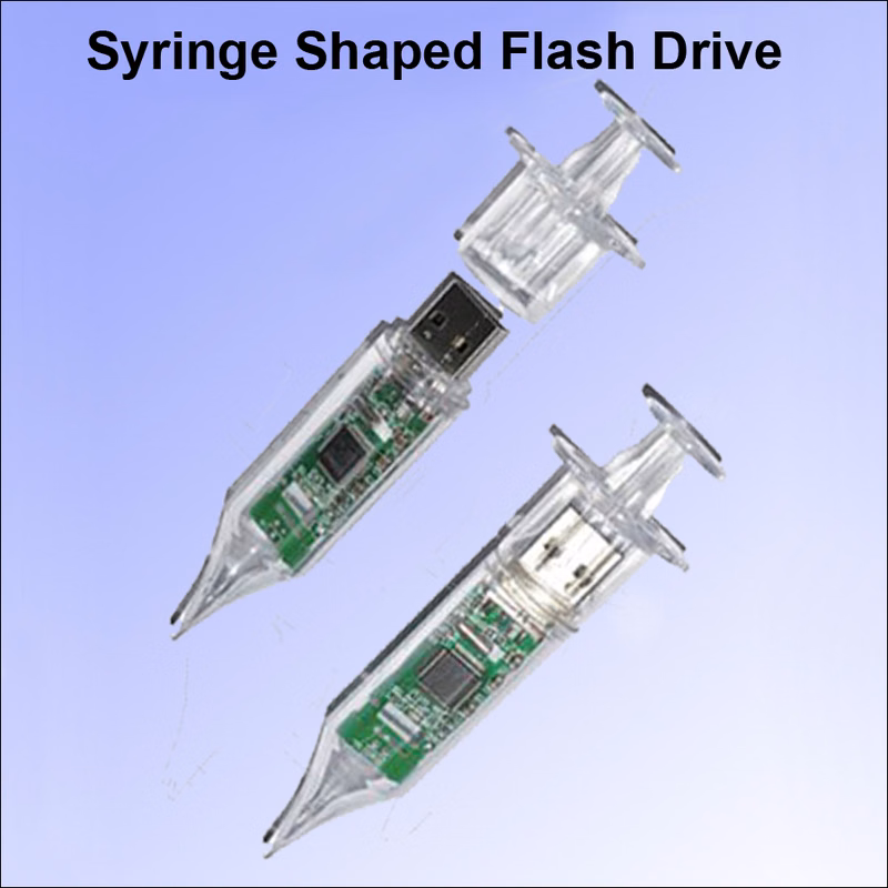 Syringe Shaped Flash Drive / USB -  64 GB Memory