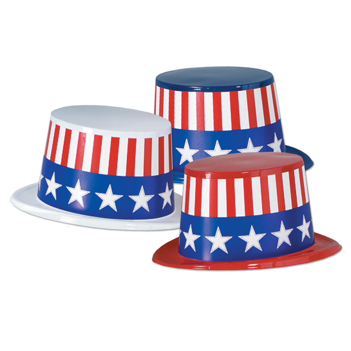 Plastic Toppers Hat w/ Patriotic Band 1