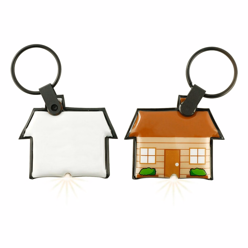 ShapeLights™ Color-A-Shape Key Ring Flashlight (House)