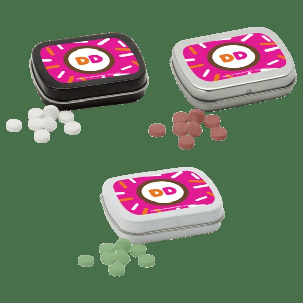 Sugar Free Mints in a Small Rectangular Hinged Tin 1