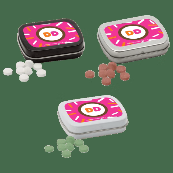 Sugar Free Mints in a Small Rectangular Hinged Tin