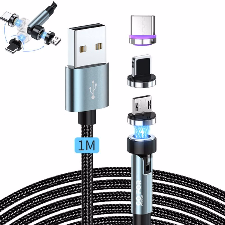 540 Degree Rotation 3 in 1 Magnetic Charging Cable Set