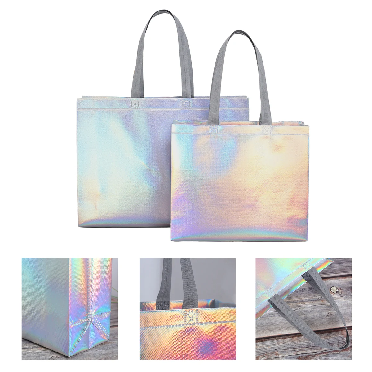 Holographic Nonwoven Tote Gift Bag 1