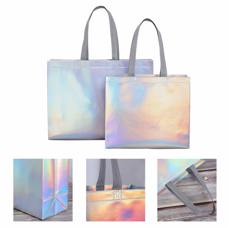 Holographic Nonwoven Tote Gift Bag