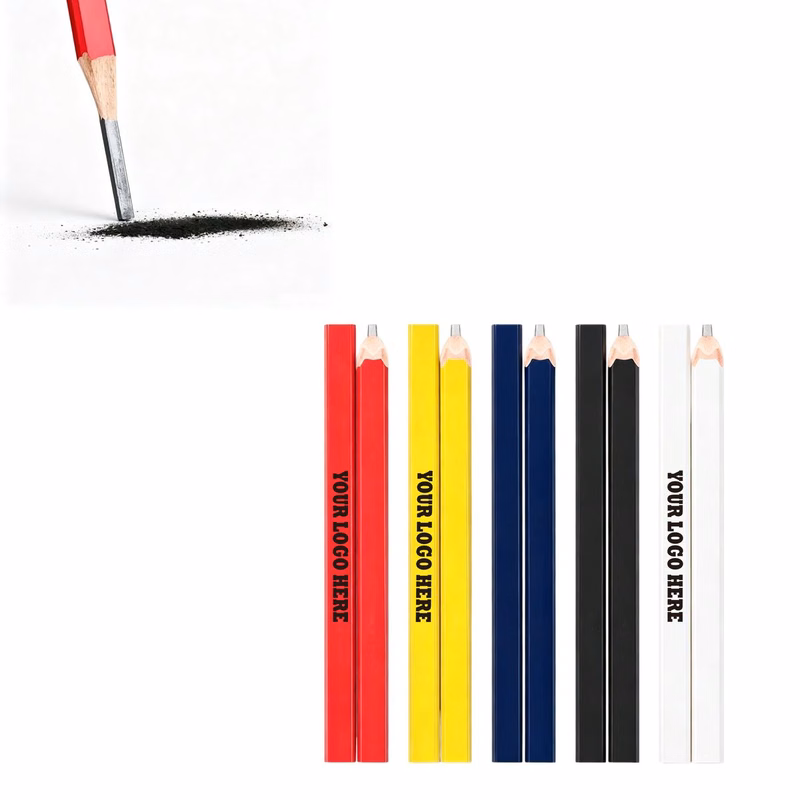 7" Octagonal Flat HB Construction Carpenter Pencil