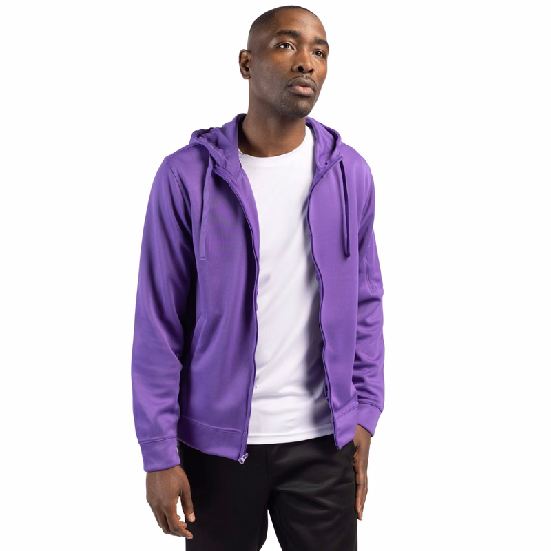 Clique Lift Solution-dyed Performance Unisex Full Zip Hooded Sweatshirt