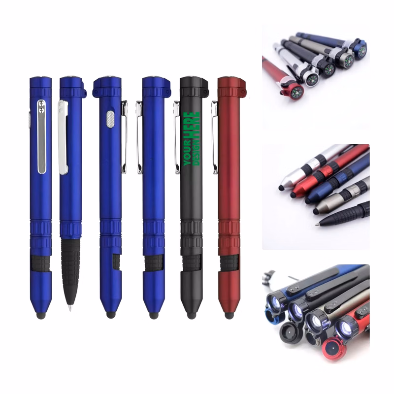 Outdoor Multifunction Tool Pen with Compass