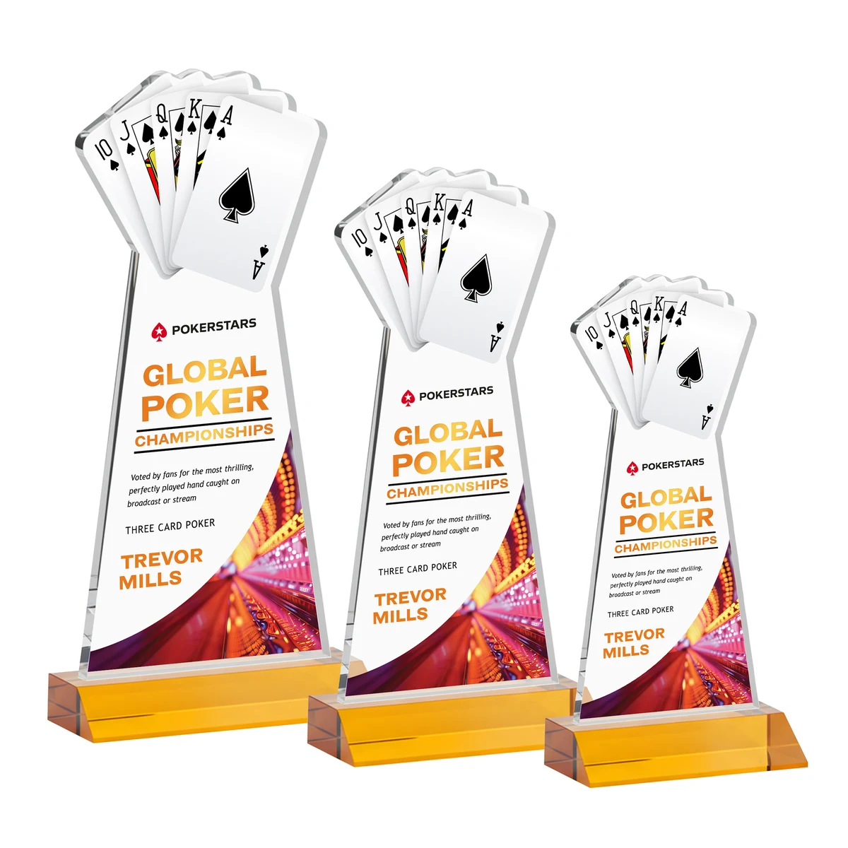Poker VividPrint™ Award - Amber 1