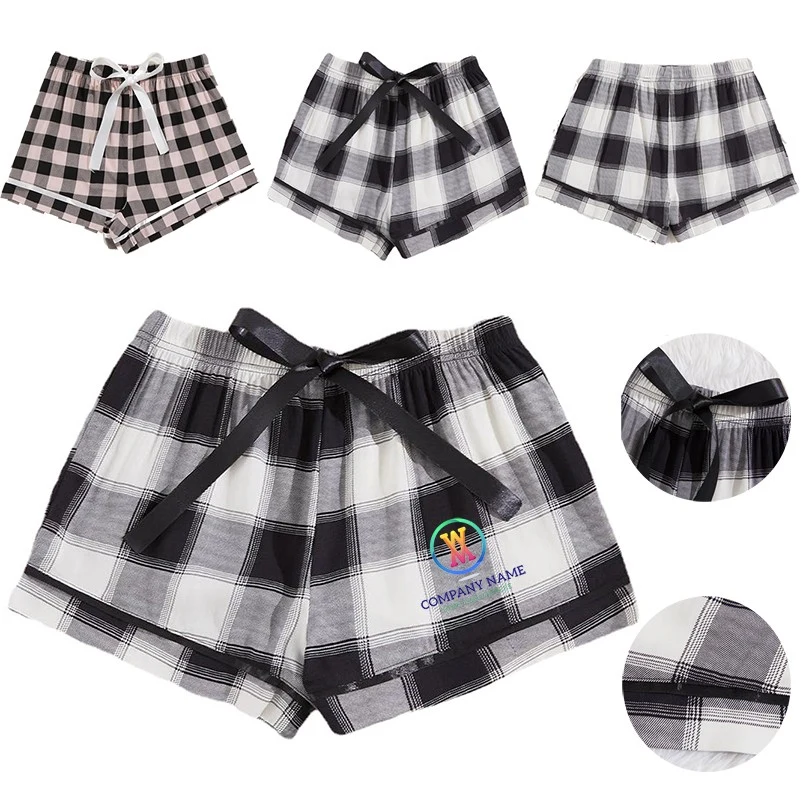 Women's Plaid Pajama Shorts 1