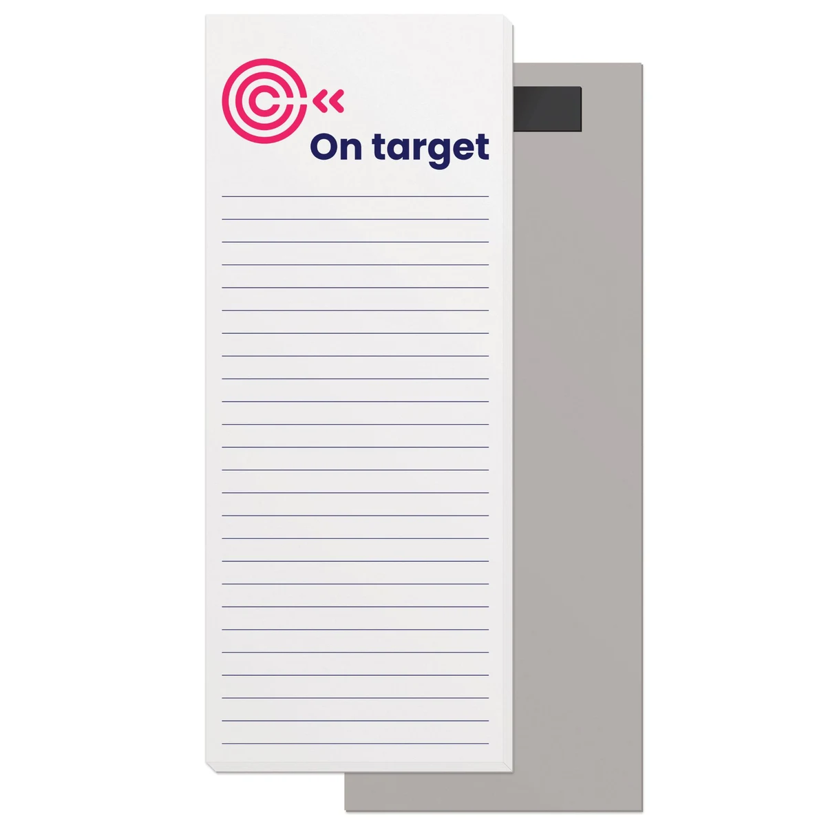 50 Page Magnetic Note-Pads with 2 Custom Colour Imprint (3.375"x8.5") 1