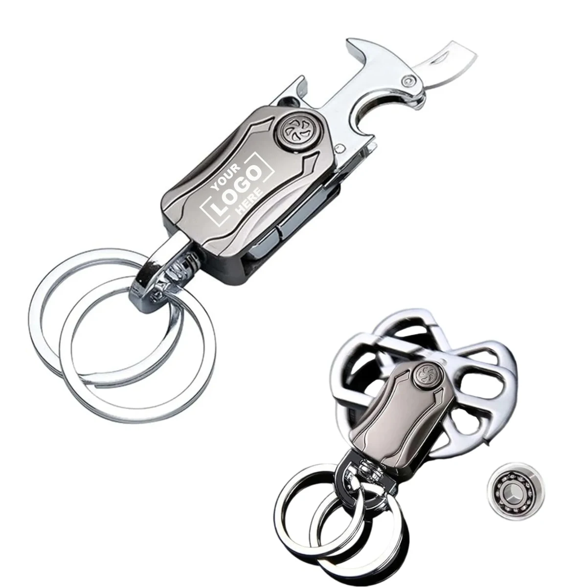 Multi Functional Rotating Corkscrew Knife Keychain 1
