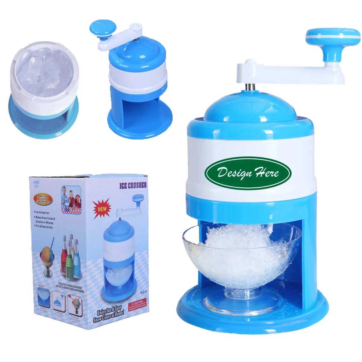 MOQ24. Customizable Hand Crank Shaved Ice Shaver 1