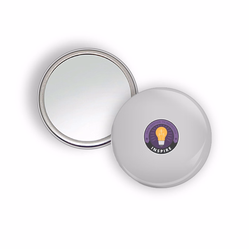 3" Full Color Round Tinplate mirror