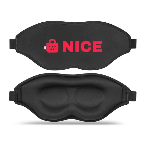Sleeping Blackout Glass Bead Gravity Eye Mask for Home, Events and Gifting, promotional fitness product with logo imprint 1