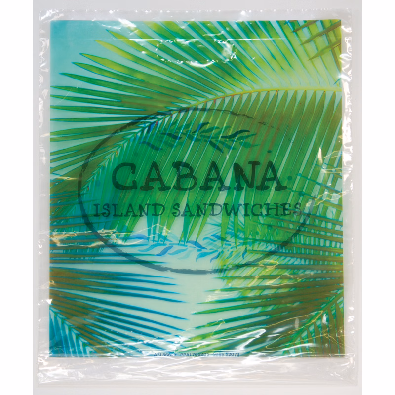 Digital Full Color 2-Sided Clear Plastic Bags with Gusset (12" x 13.5" x 3")