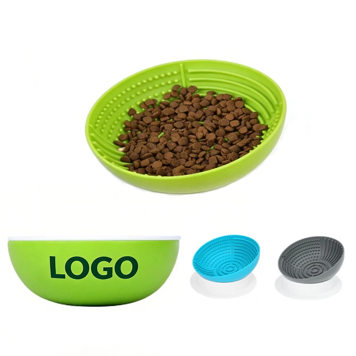 Textured Silicone Slow Feeder Bowl 1