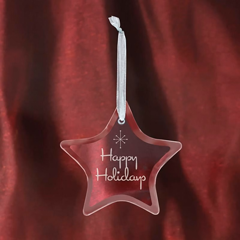 Star Shape Glass Ornament