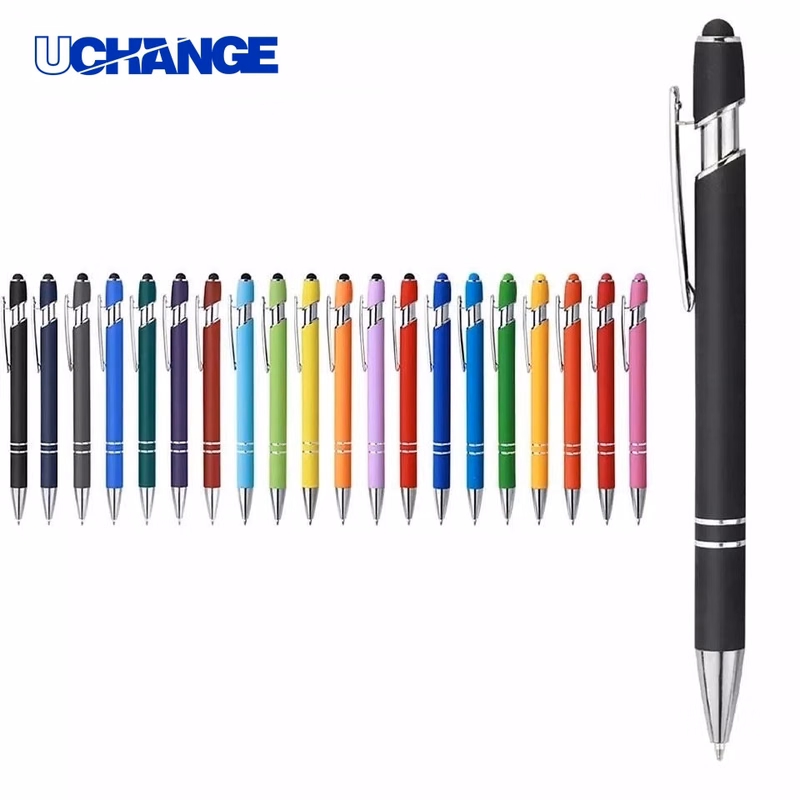 Soft Touch Metal Ballpoint Pen Laser Engraved for Gifts