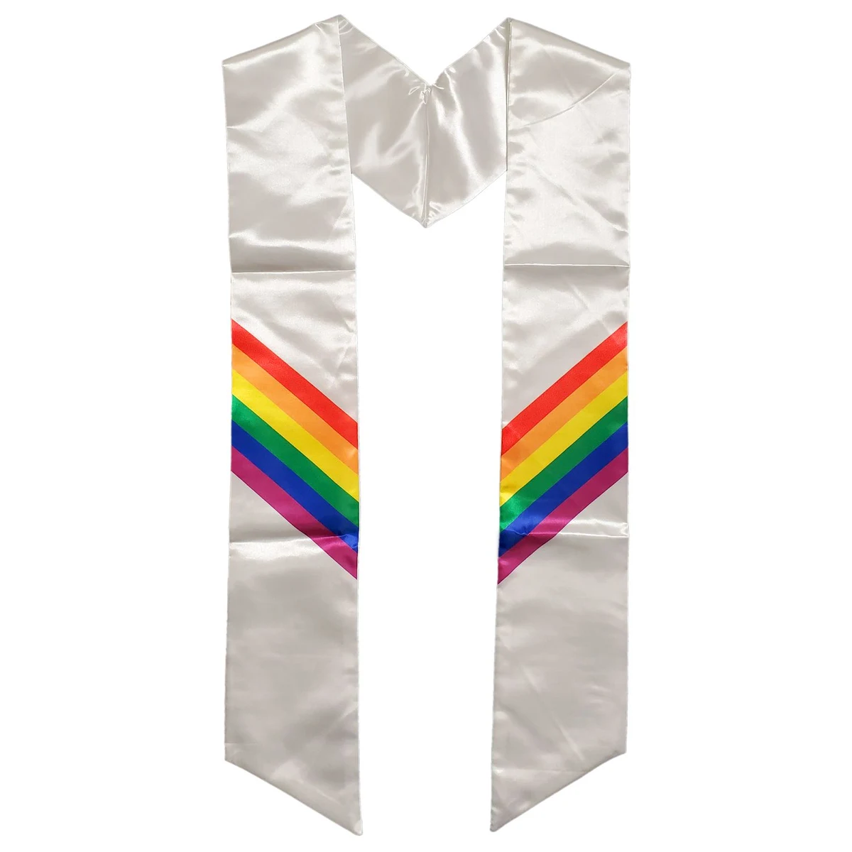 Rainbow Pride Specialty Pattern 84" Graduation Stole 1