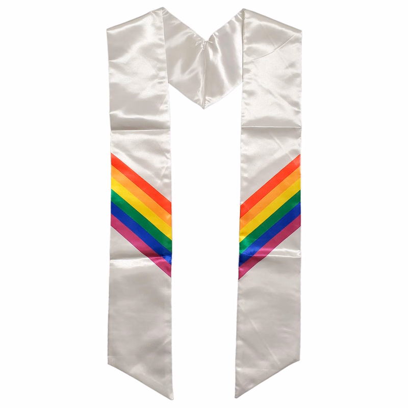 Rainbow Pride Specialty Pattern 84" Graduation Stole