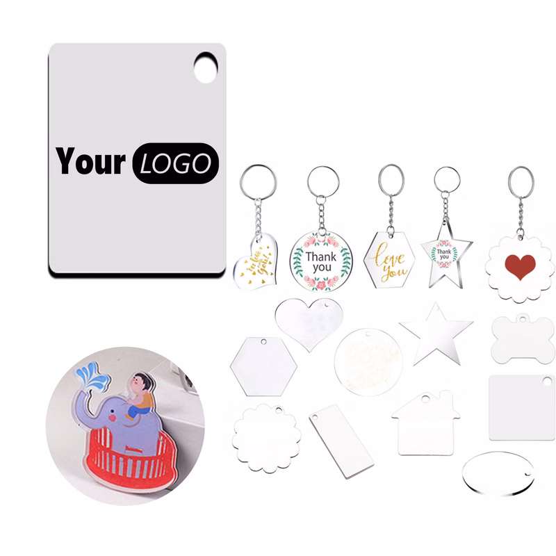 MOQ 10 Custom Full Color Acrylic Keychains