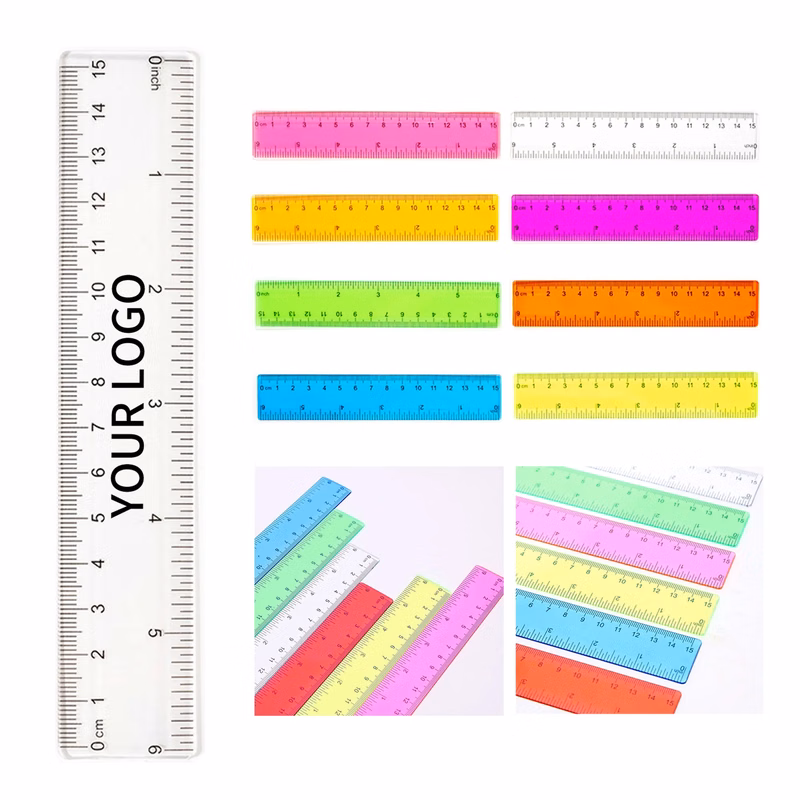 Multi-Color Plastic Ruler Set with Measurements