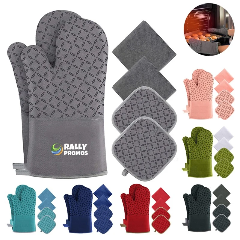 Oven Mitts and Pot Holders 6pcs Set 1