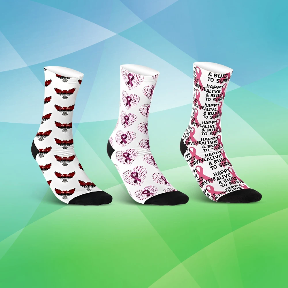 Custom Athletic Running Socks, Mid-Calf, custom athletic wear with logo imprint 1