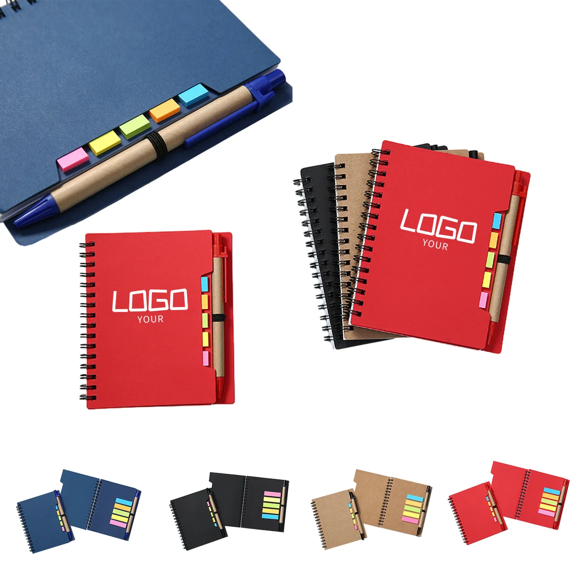 Kraft Paper Combination Memo Pad With Pen 1