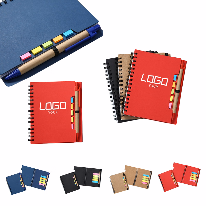 Kraft Paper Combination Memo Pad With Pen