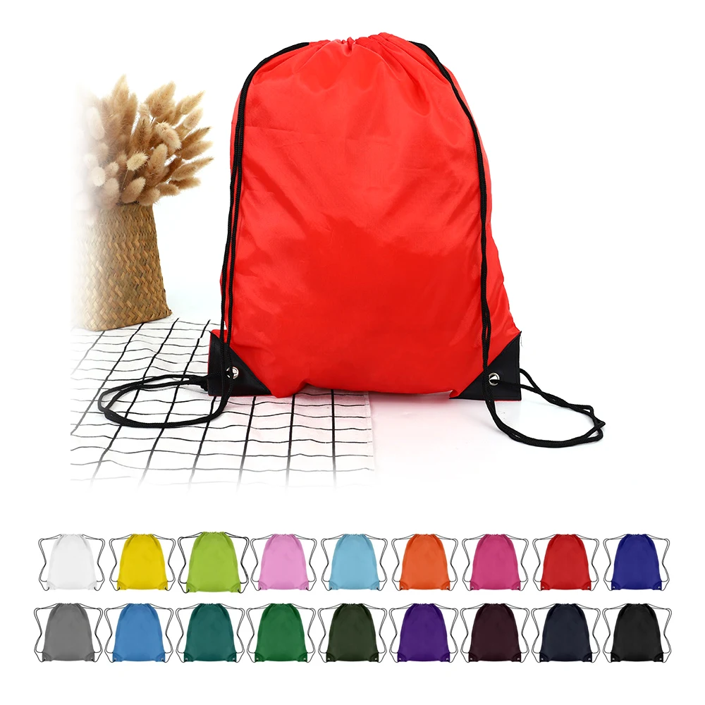 210D Polyester Drawstring Backpack (14"L x 18" H) 1