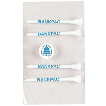 Pro Elite Poly Bag Pack w/ 4 Tiger Golf Tees & 1 Ball Marker 1