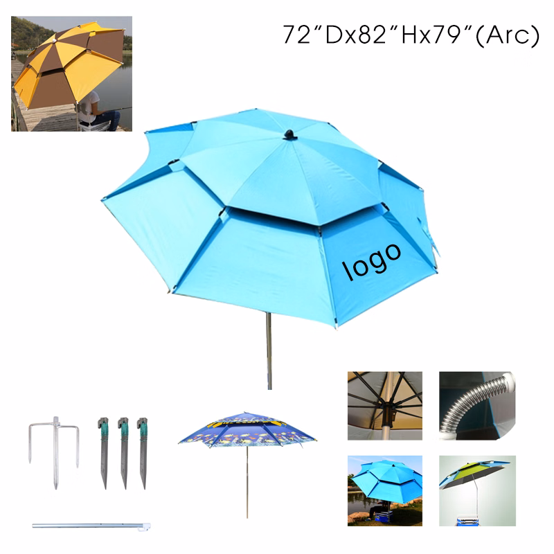 Double-layer Silver Plastic Universal Umbrella