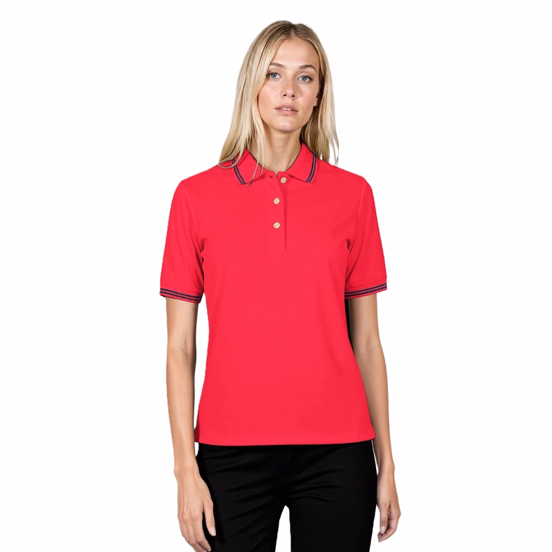 Ladies' Superblend Tipped Pique Polo