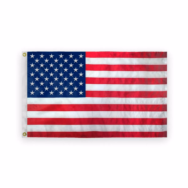 5'x8' USA Spun Polyester Embroidered Flag
