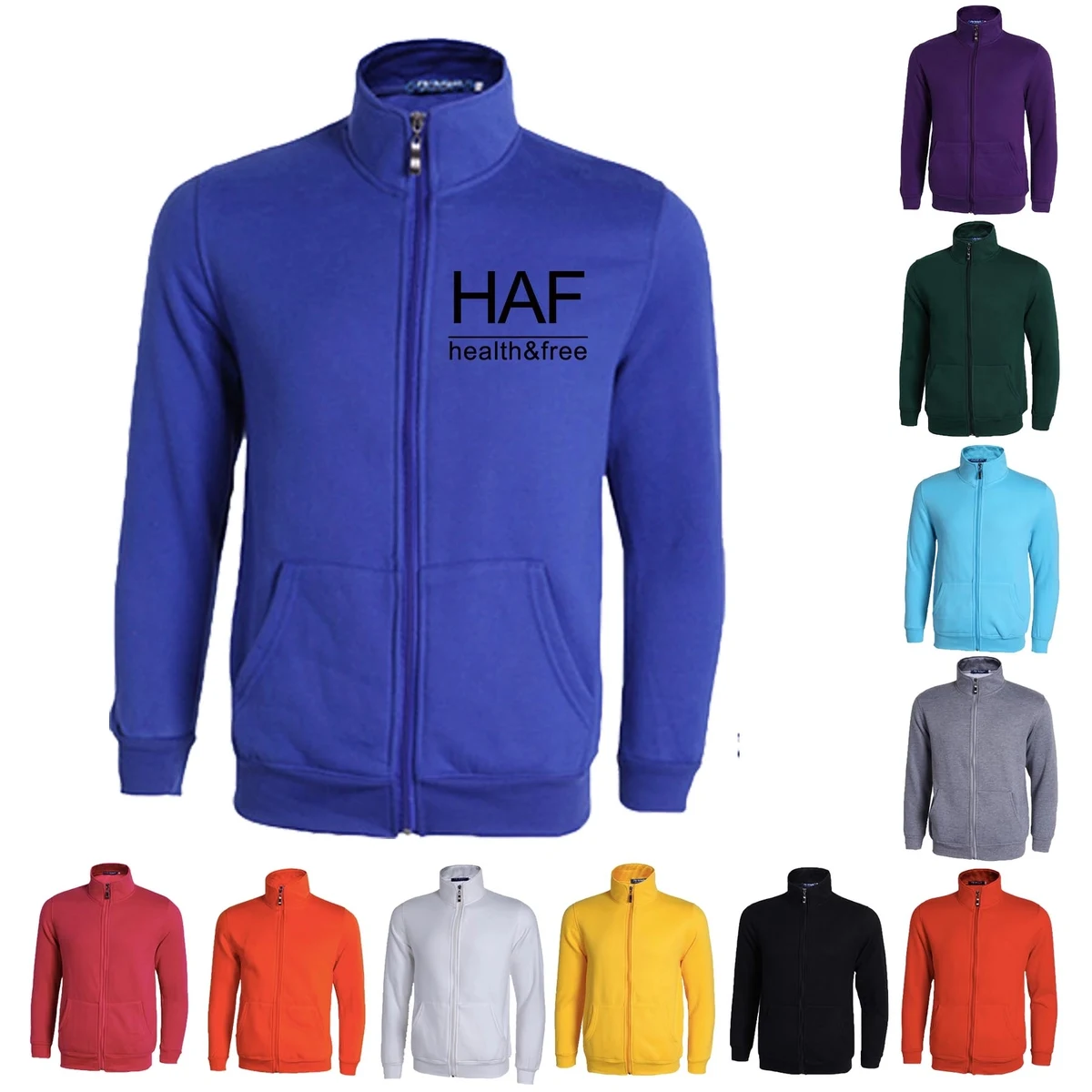 Long-sleeved Fleece Zipper Sweatershirts 1