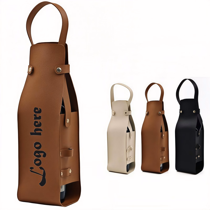 Custom PU Wine Tote Bag