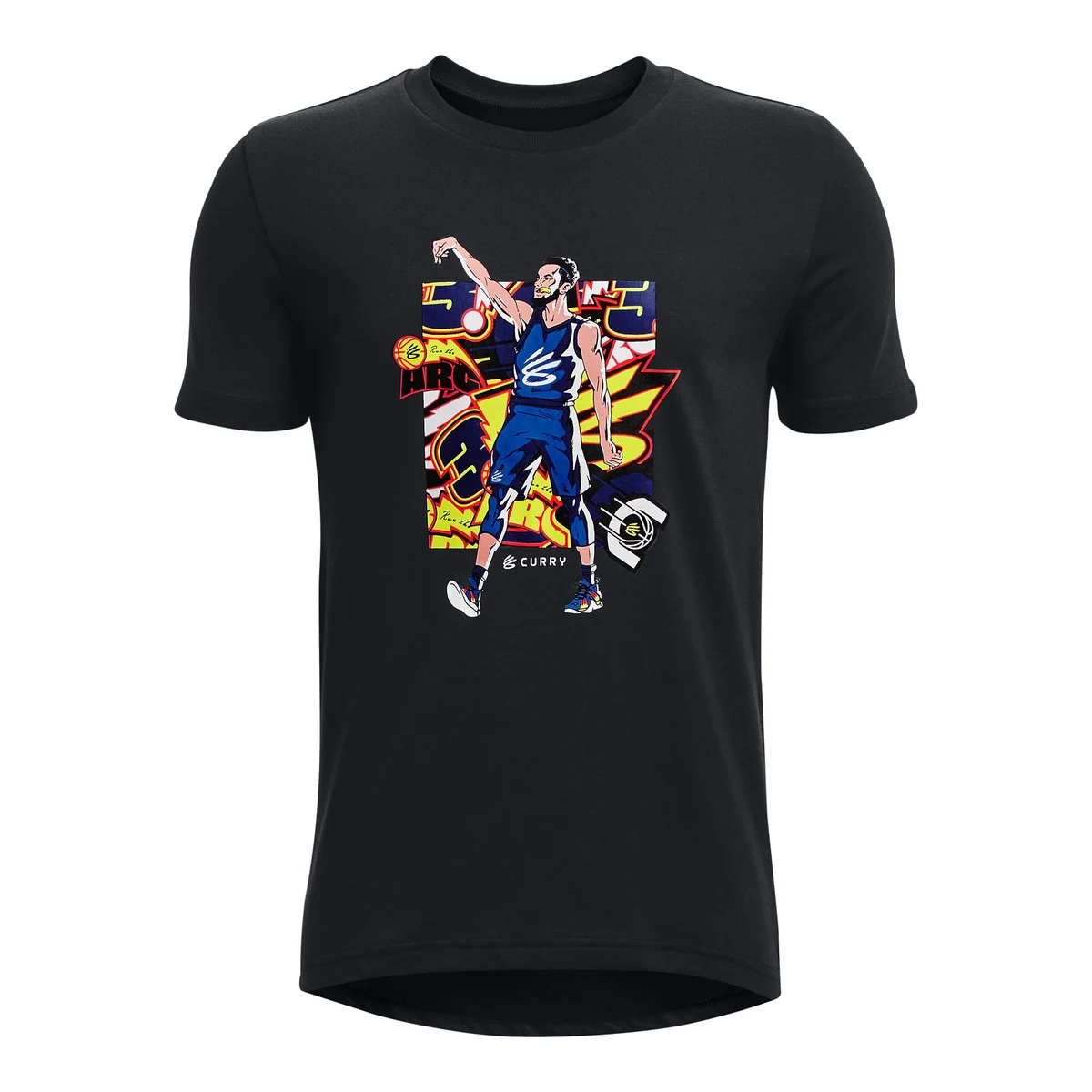 Curry Multi Animated Boys' Short Sleeve 1