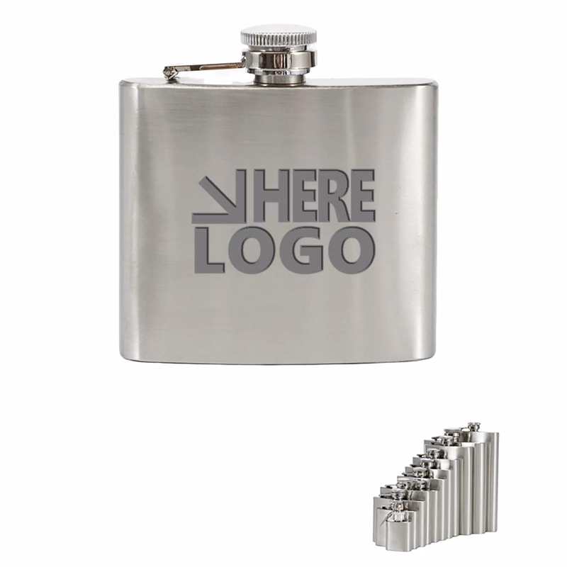 6 Oz Stainless Steel Hip Flask MOQ 50 PCS