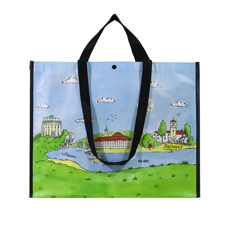 Full Color Printing RPET Carry Bag - 17.8" W x 15" W x 4.8"G 1