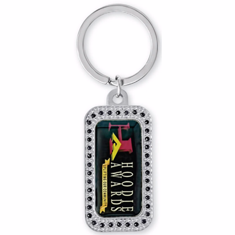 Standard Bling Dog Tag Key Tag