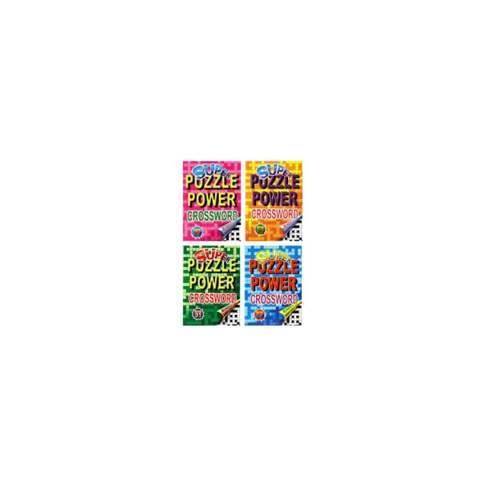 Super Puzzle Power Crossword Books - 64 pages Four Titles 1