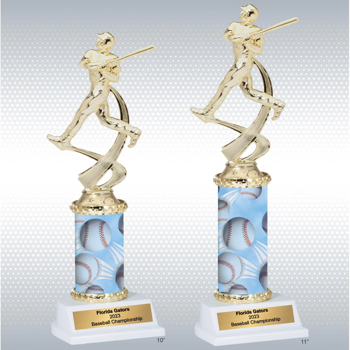 Assembled Male Baseball Trophy w/ White Base 1