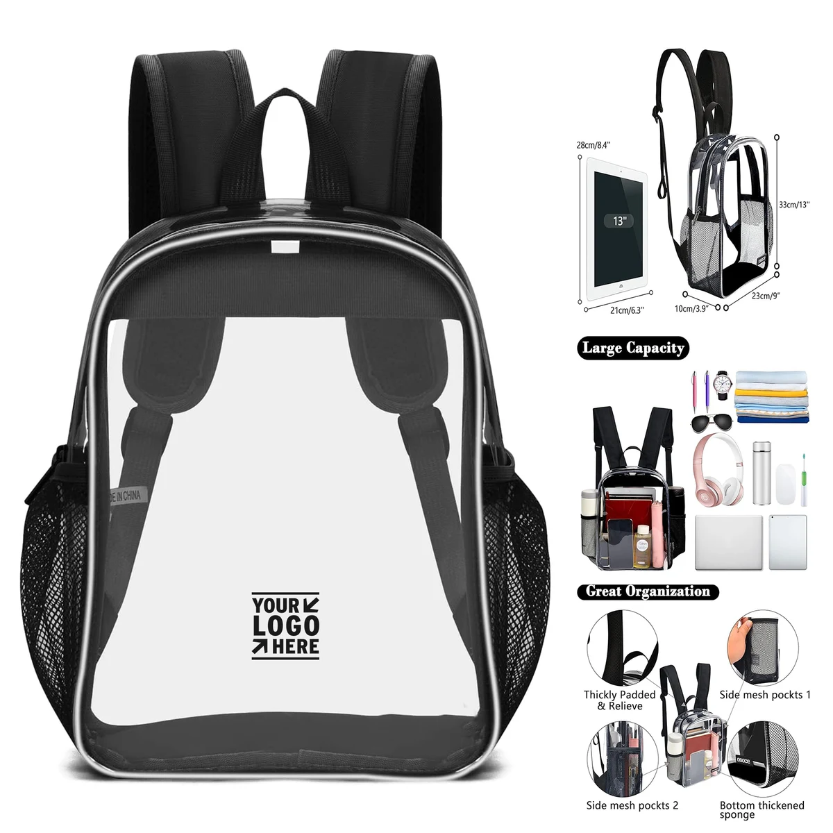 Clear Book Bag 1
