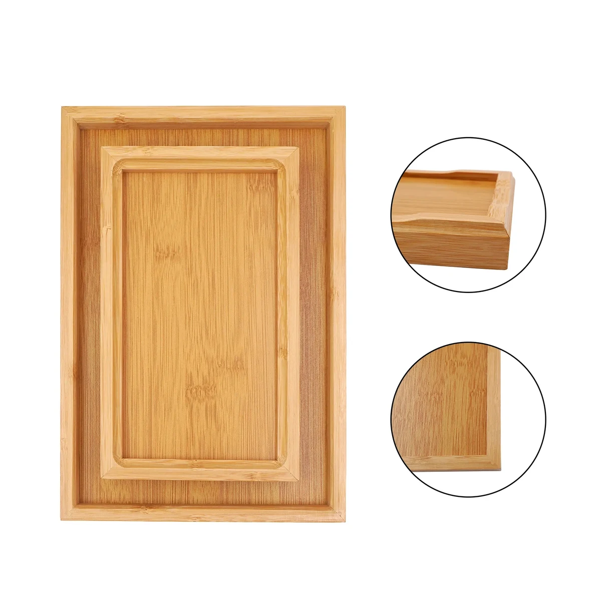 Bamboo Party Plate Wood Cutting Board with Hand Drip Ring 1