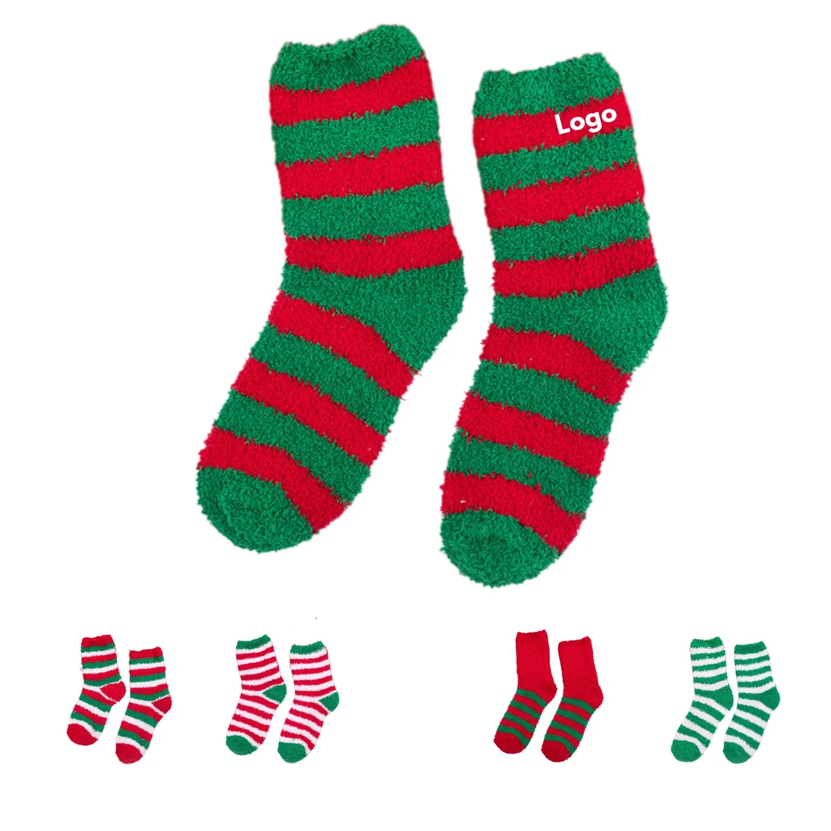 MOQ 50 Pairs Horizontal Striped Floor Socks 1