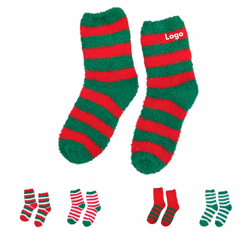 MOQ 50 Pairs Horizontal Striped Floor Socks