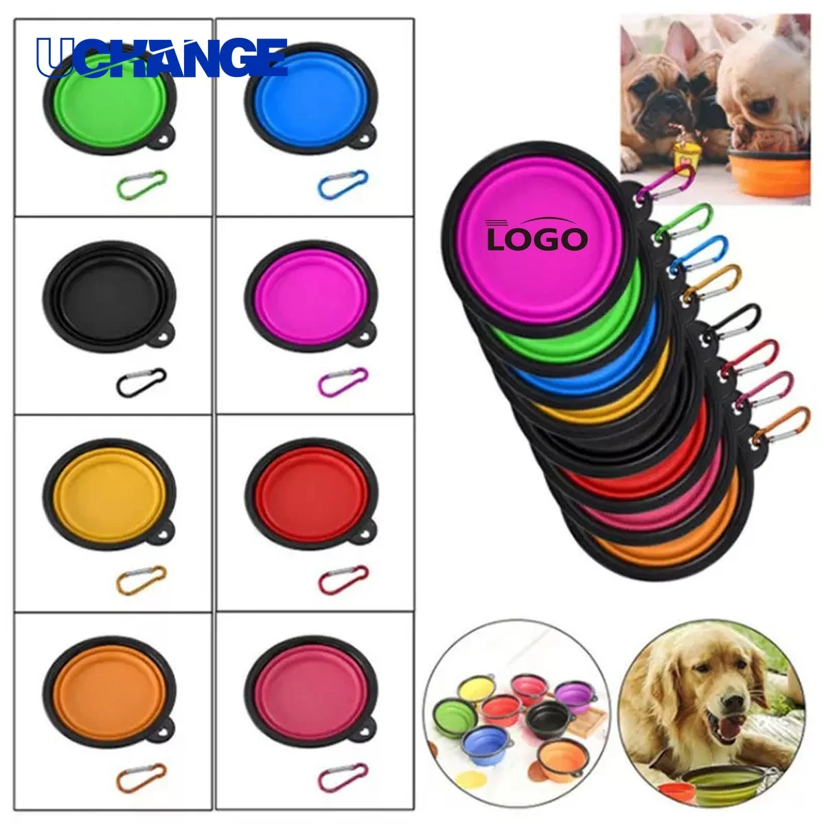 Pet Folding Dog Bowl Dish with Keylock 1