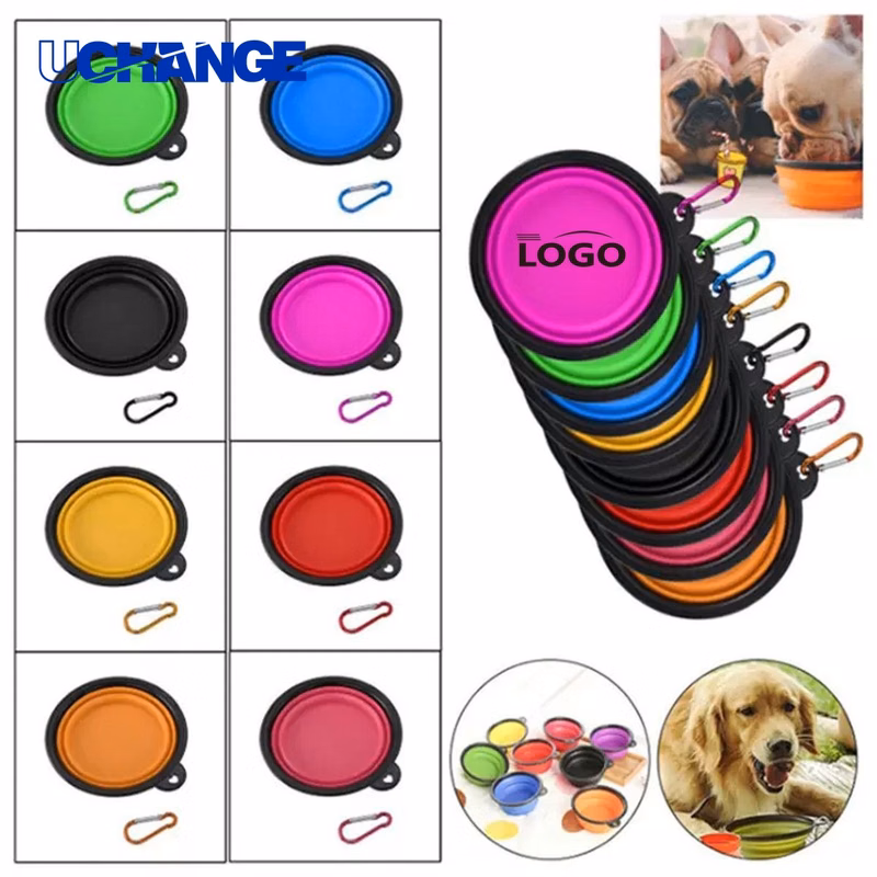 Pet Folding Dog Bowl Dish with Keylock