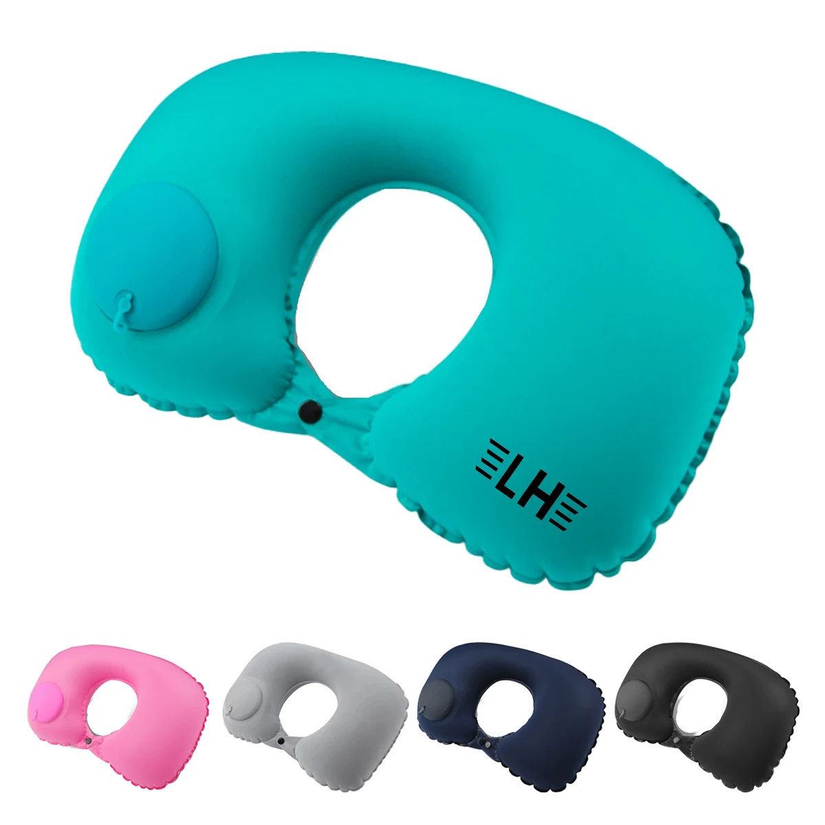 U-shaped Multifunctional Plush Inflatable Neck Pillow 1